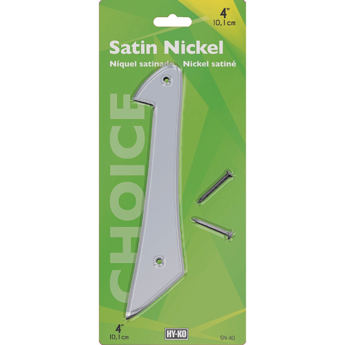 Hy-Ko 4 In. Satin Nickel Number 1 Image 2