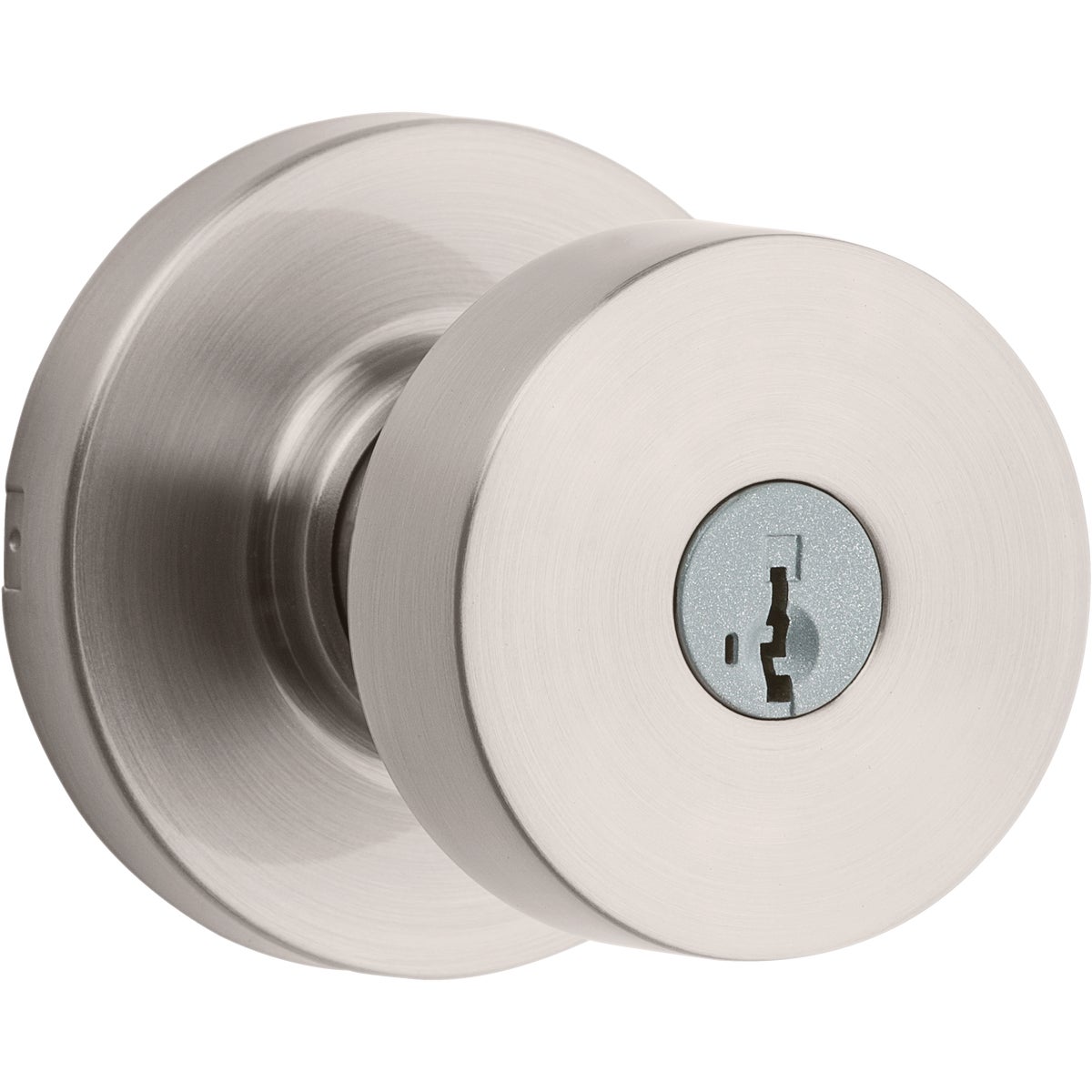Kwikset Pismo Contemporary Satin Nickel Entry Knob with Smart Key Image 1