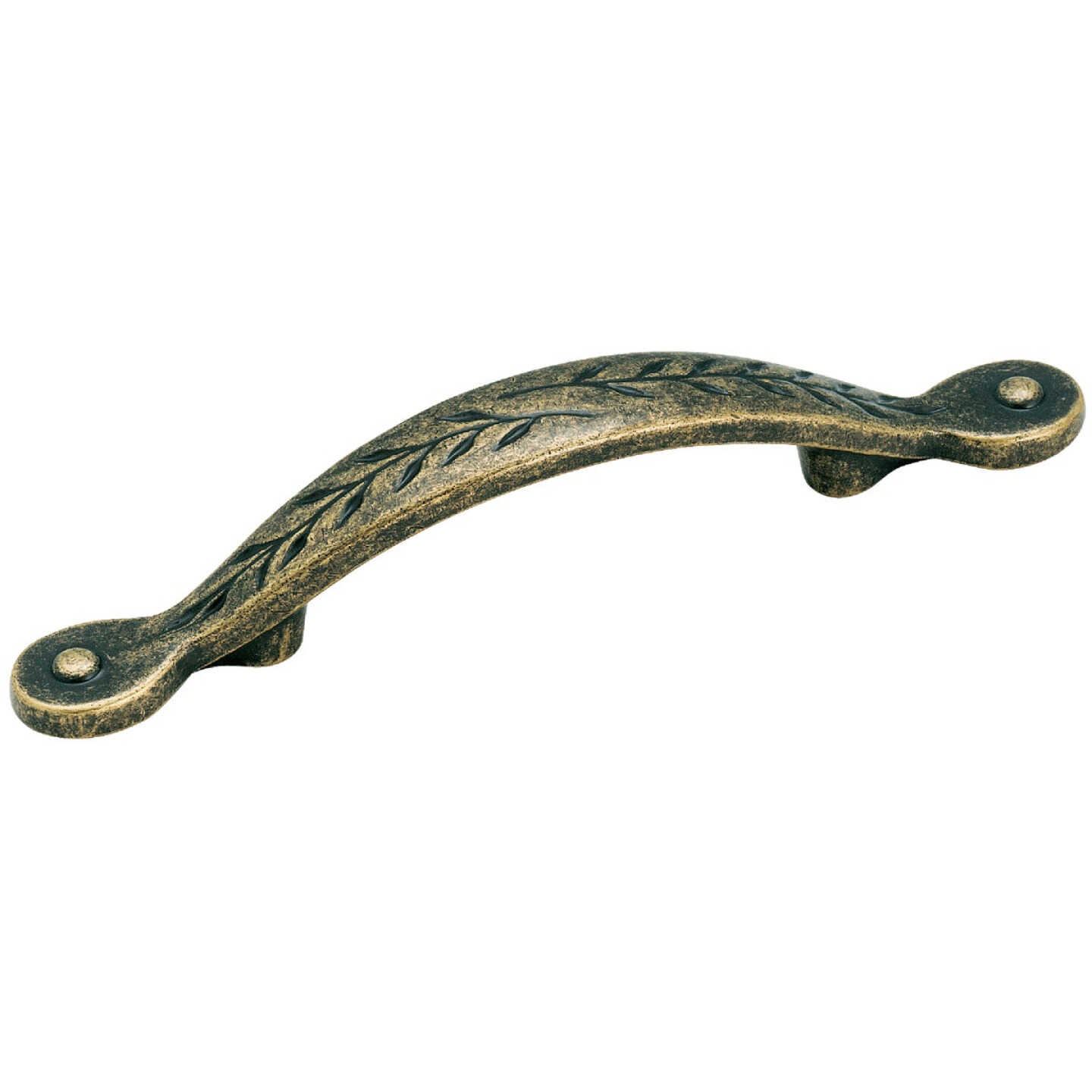 Amerock Nature's Splendor 3 In. Weathered Brass Cabinet Drawer Pull Image 1