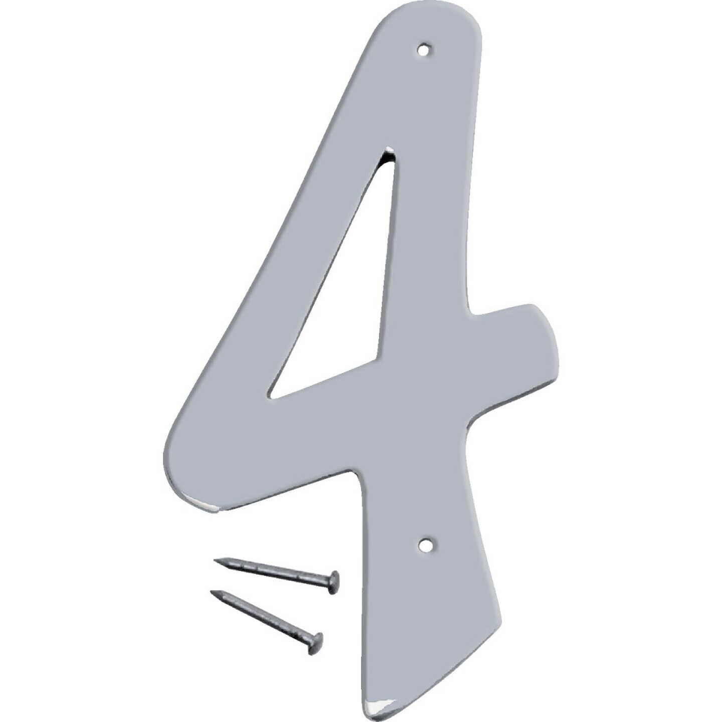 Hy-Ko 4 In. Satin Nickel Number 4 Image 1