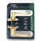Steel Pro Polished Brass Passage Door Lever Image 2