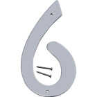 Hy-Ko 4 In. Satin Nickel Number 6 Image 1
