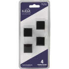 KasaWare 1 In. Diameter Matte Black Flared Foot Square Knob (4-Pack) Image 2