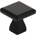 KasaWare 1 In. Diameter Matte Black Flared Foot Square Knob (4-Pack) Image 1