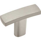 Amerock Valor 1.5 In. L. Satin Nickel Cabinet Knob (6-Pack) Image 1