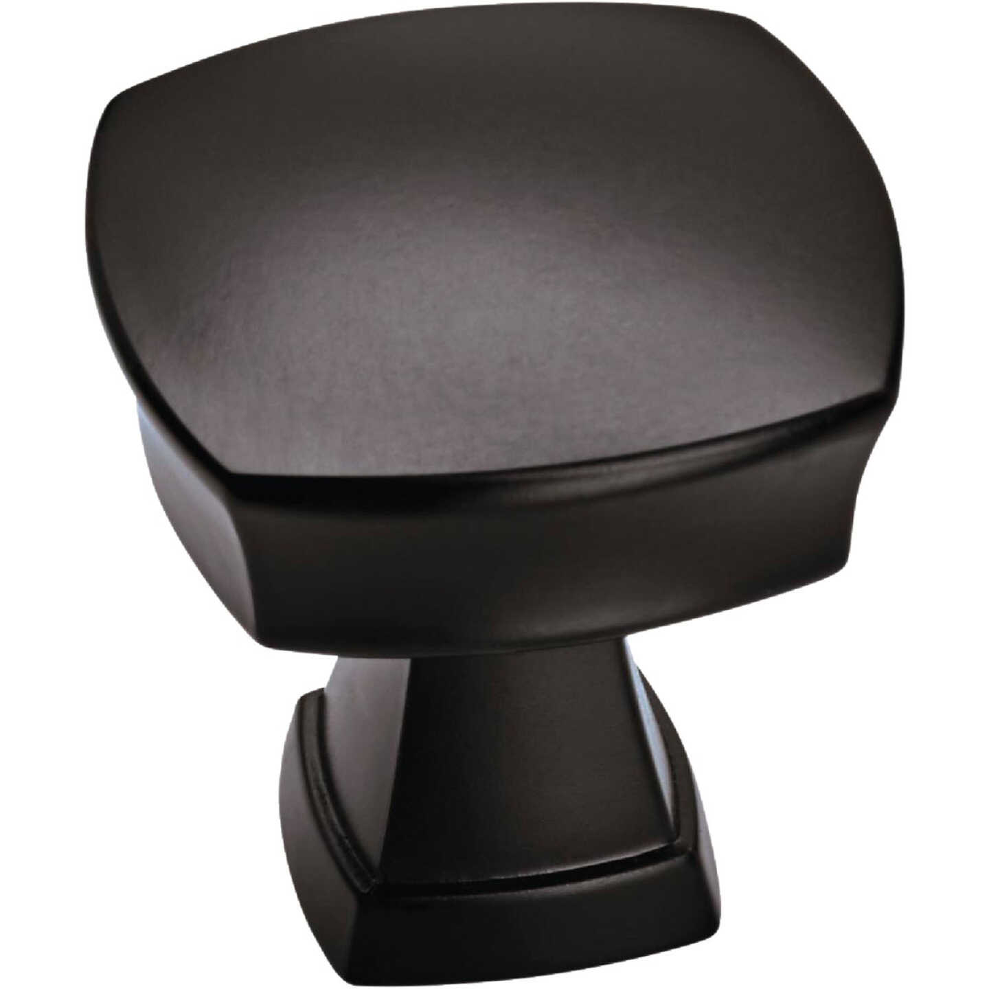 Allison by Amerock Stature Square Matte Black Cabinet Knob Image 1