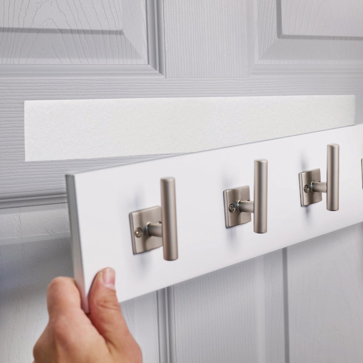 Wrap-It Storage Stick 'Em 2 In. x 4 Ft. Industrial Strength White Hook & Loop Roll Image 6