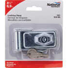National Hardware 3-1/2 In. Zinc-Plated Key Locking Hasp Image 2