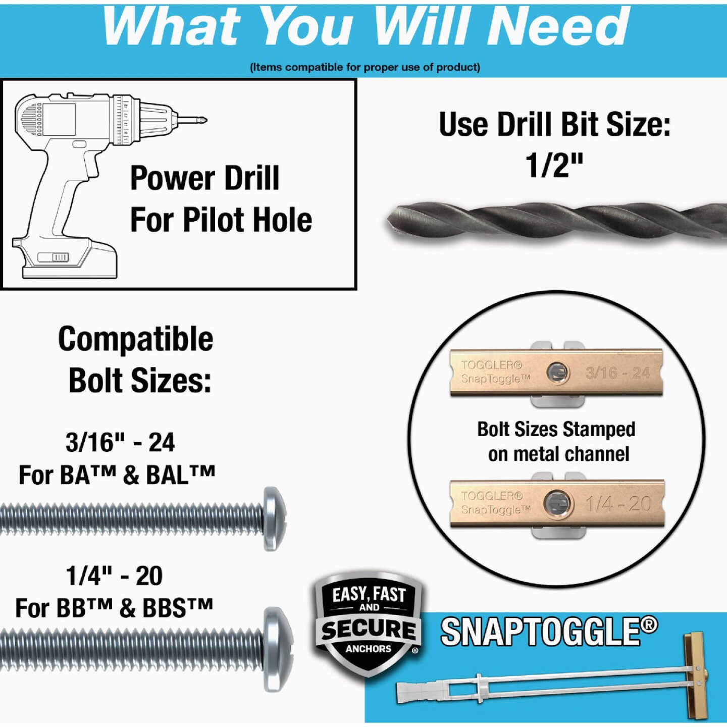 Toggler Snaptoggle 1/4-20 x 2 In. Toggle Bolt (100-Count) Image 5