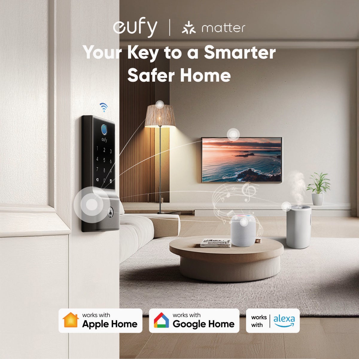 eufy Smart Lock E31 Fingerprint Keyless Entry Door Lock Image 2