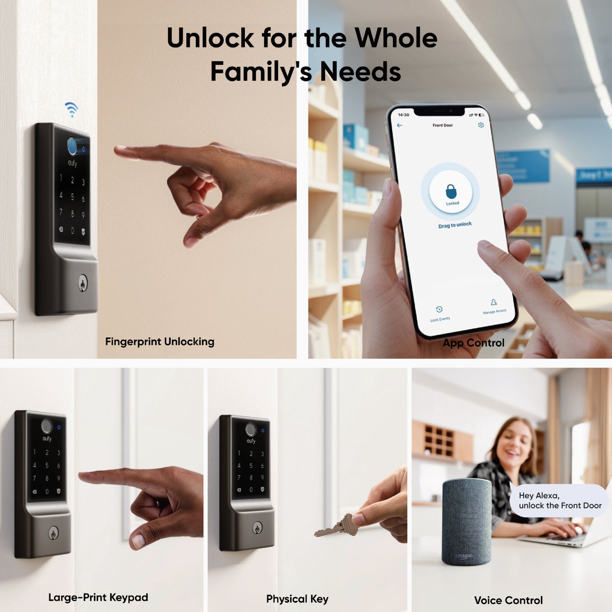 eufy Smart Lock E31 Fingerprint Keyless Entry Door Lock Image 3