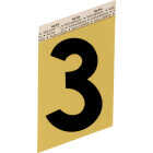 Hy-Ko Aluminum 3-1/2 In. Non-Reflective Adhesive Number Three Image 1