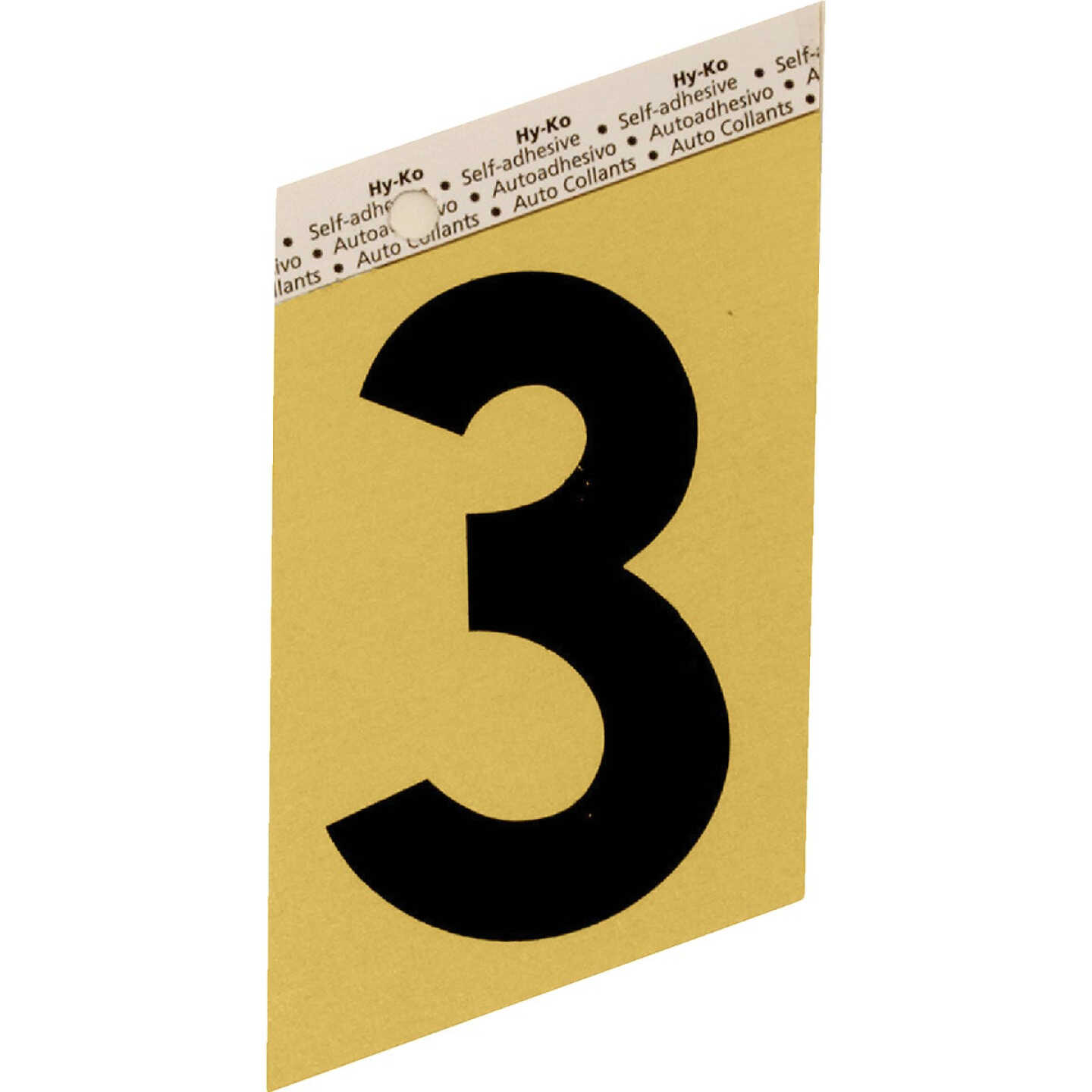 Hy-Ko Aluminum 3-1/2 In. Non-Reflective Adhesive Number Three Image 1