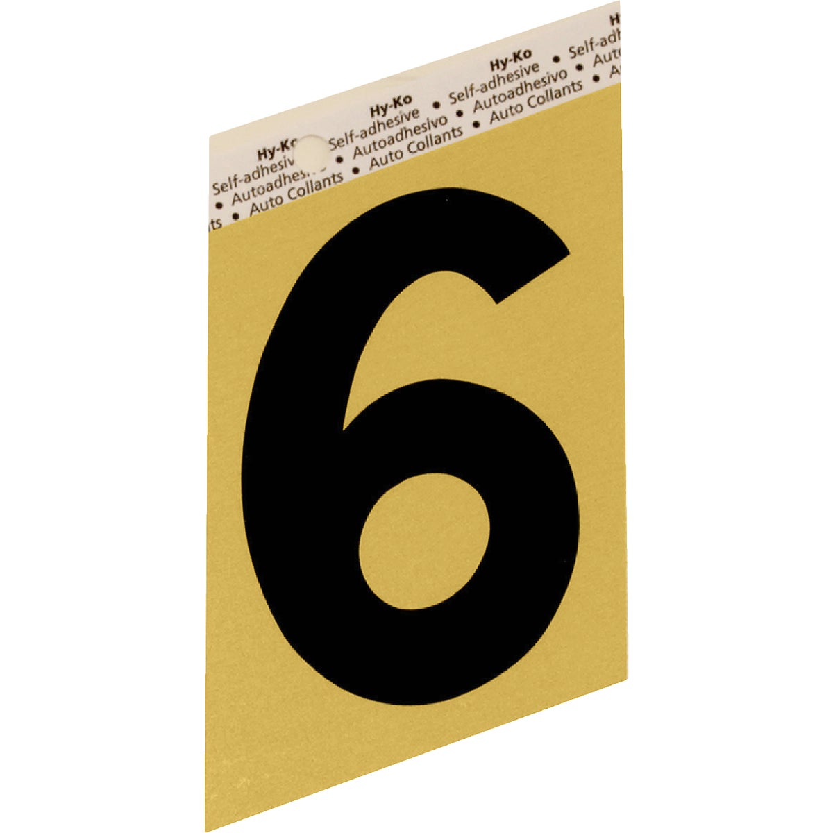 Hy-Ko Aluminum 3-1/2 In. Non-Reflective Adhesive Number Six