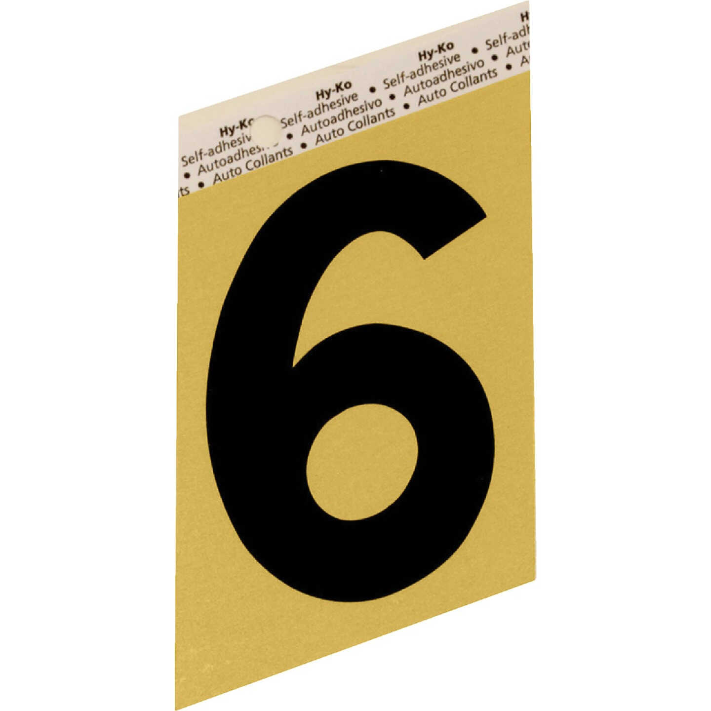 Hy-Ko Aluminum 3-1/2 In. Non-Reflective Adhesive Number Six Image 1