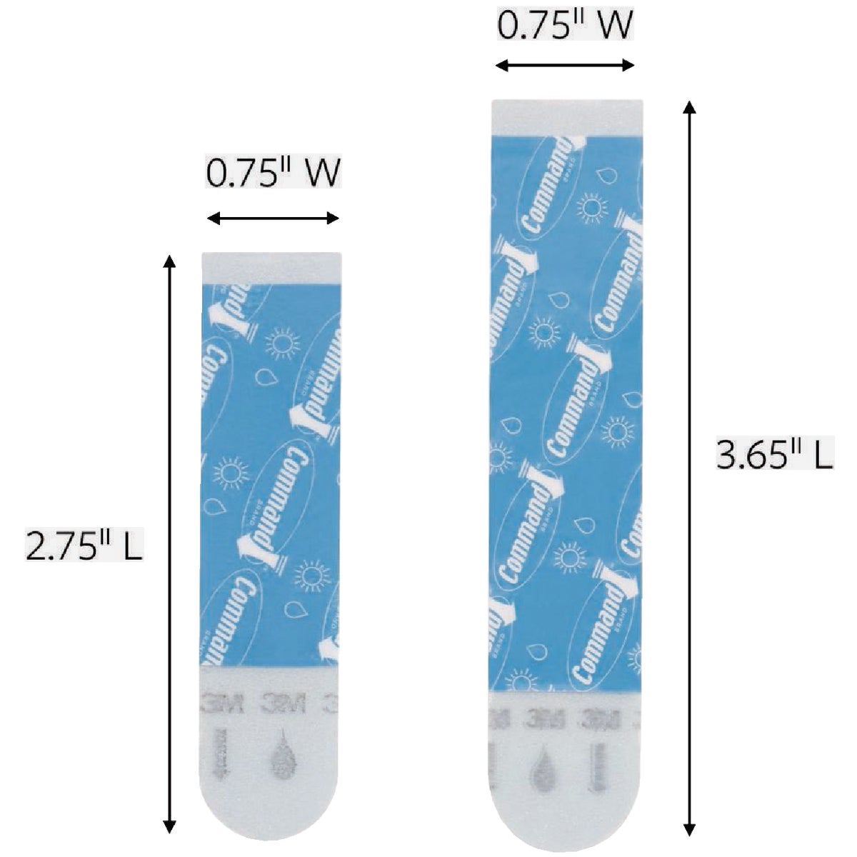 Command Outdoor Medium & Large Foam Replacement Strips, 8 Strips Image 7