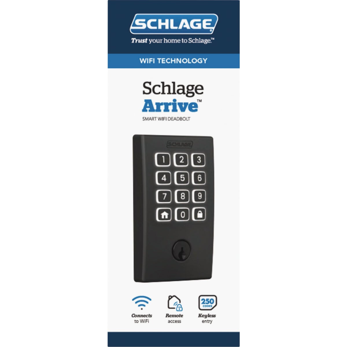 Schlage Arrive Century Matte Black Smart WiFi Deadbolt Image 2