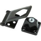 National Hardware 3-1/2 In. Matte Black Key Locking Hasp Image 1