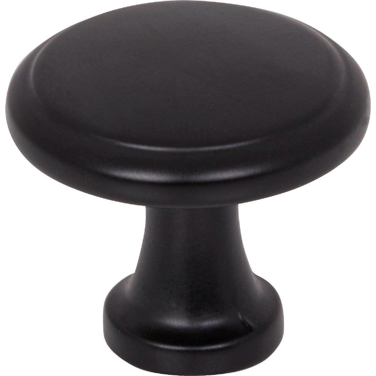 KasaWare 1-3/16 In. Diameter Matte Black Flat Round Knob (4-Pack)