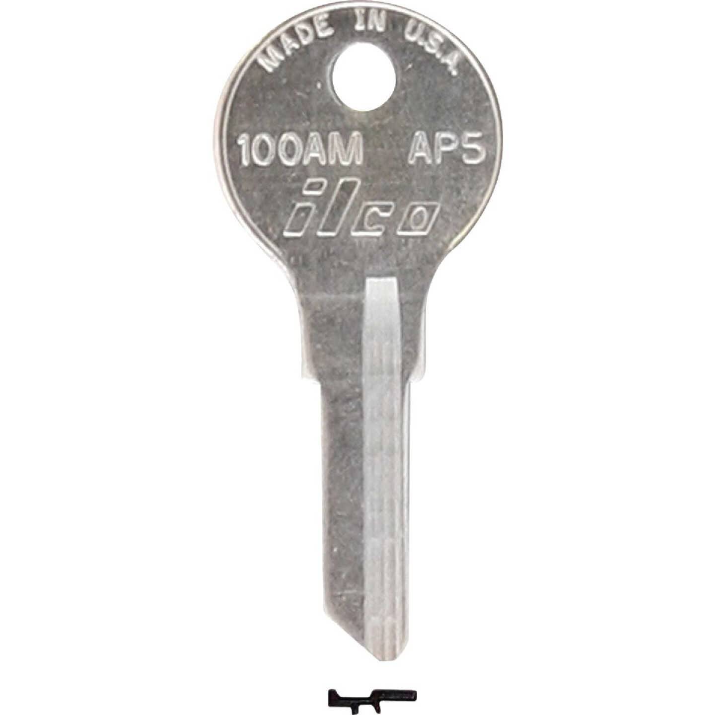 ILCO APS Nickel Plated File Cabinet Key AP5 / 100AM (10-Pack) Image 1