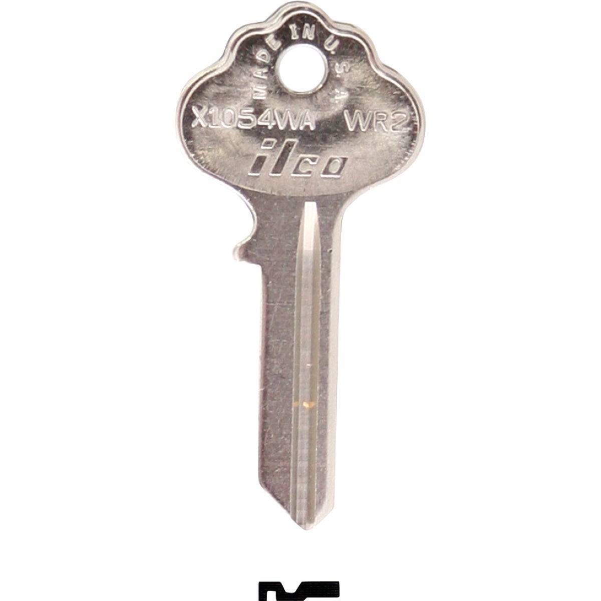 ILCO Weiser Nickel Plated House Key, WR2 / X1054WA (10-Pack)