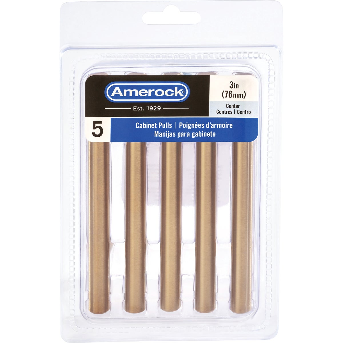 Amerock Bar Pulls 3 In. Champagne Bronze Cabinet Drawer Pull (5-Pack) Image 2
