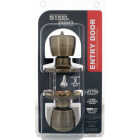 Steel Pro Antique Brass Entry Door Knob Image 2
