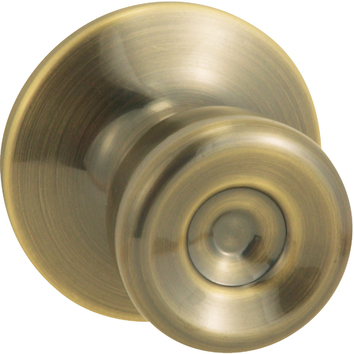 Steel Pro Antique Brass Hall & Closet Door Knob Image 1