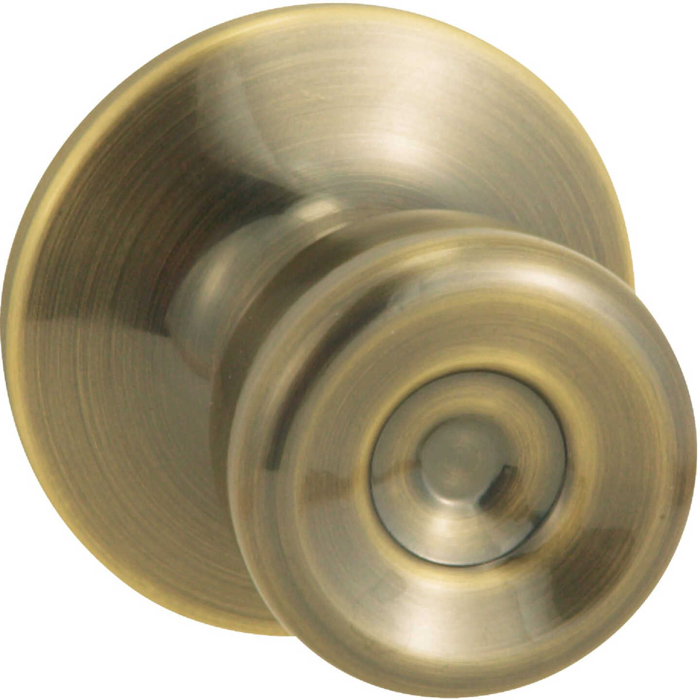 Steel Pro Antique Brass Hall & Closet Door Knob Image 1