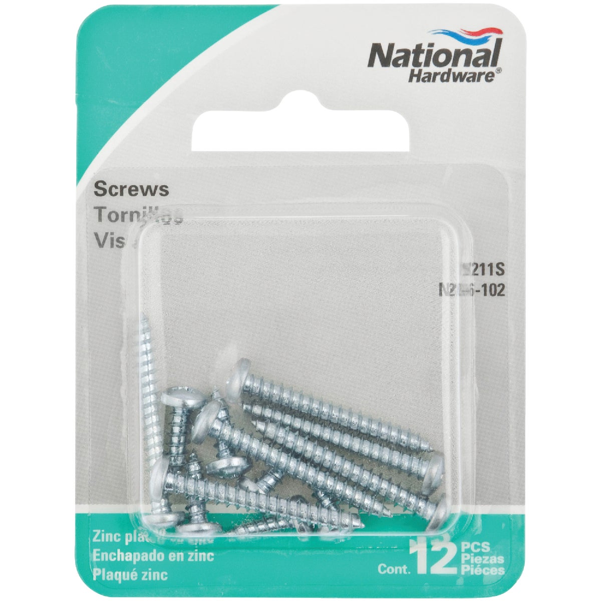 National Hardware Steel Shelf Bracket Screw, Zinc (12-Pack)