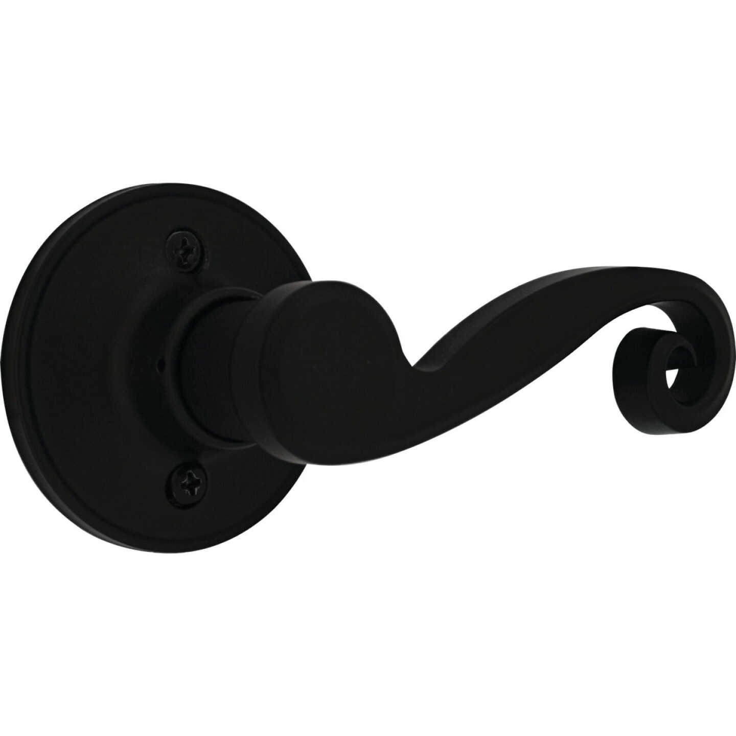 Steel Pro Matte Black Right Hand Dummy Door Lever Image 1