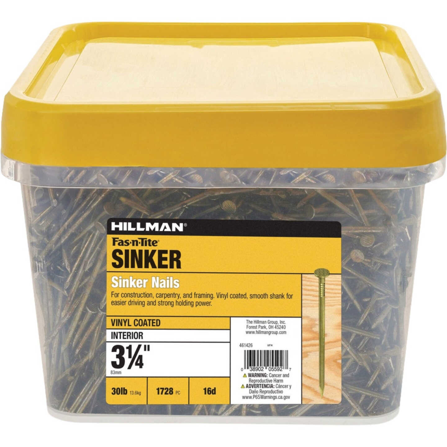 Hillman Fas-n-Tite 3-1/4 In. Vinyl Coated Sinker Nails (30 Lb.) Image 1