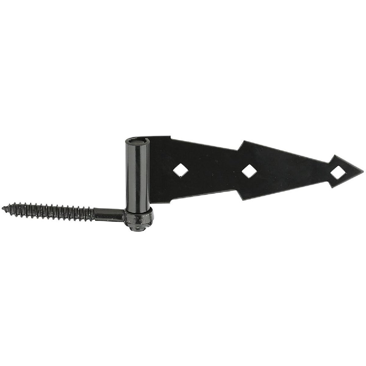 National Hardware 7 In. Black Ornamental Screw Hook And Strap Hinge (2-Pack)