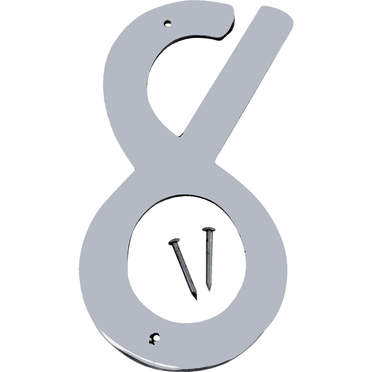 Hy-Ko 4 In. Satin Nickel Number 8 Image 1