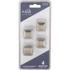 KasaWare 1-1/16 In. Diameter Satin Nickel Plain Square Knob (4-Pack) Image 3