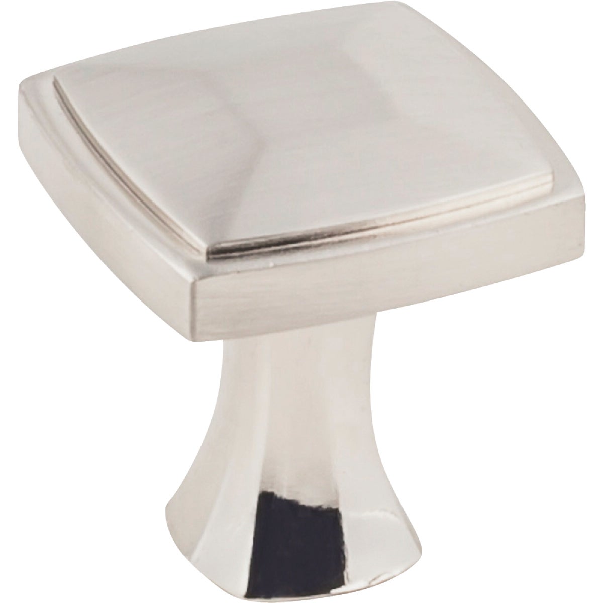 KasaWare 1-1/16 In. Diameter Satin Nickel Plain Square Knob (4-Pack)