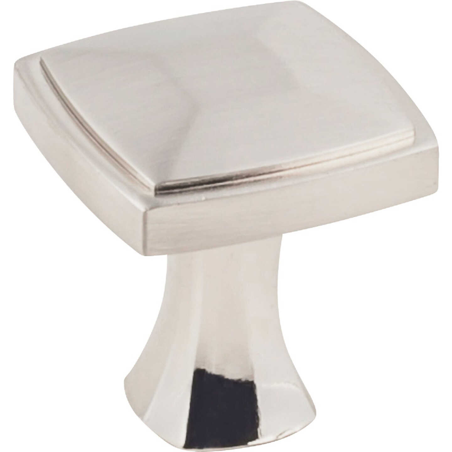 KasaWare 1-1/16 In. Diameter Satin Nickel Plain Square Knob (4-Pack) Image 1