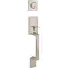 Steel Pro Brushed Nickle Modern Handleset with Square Lever Image 1