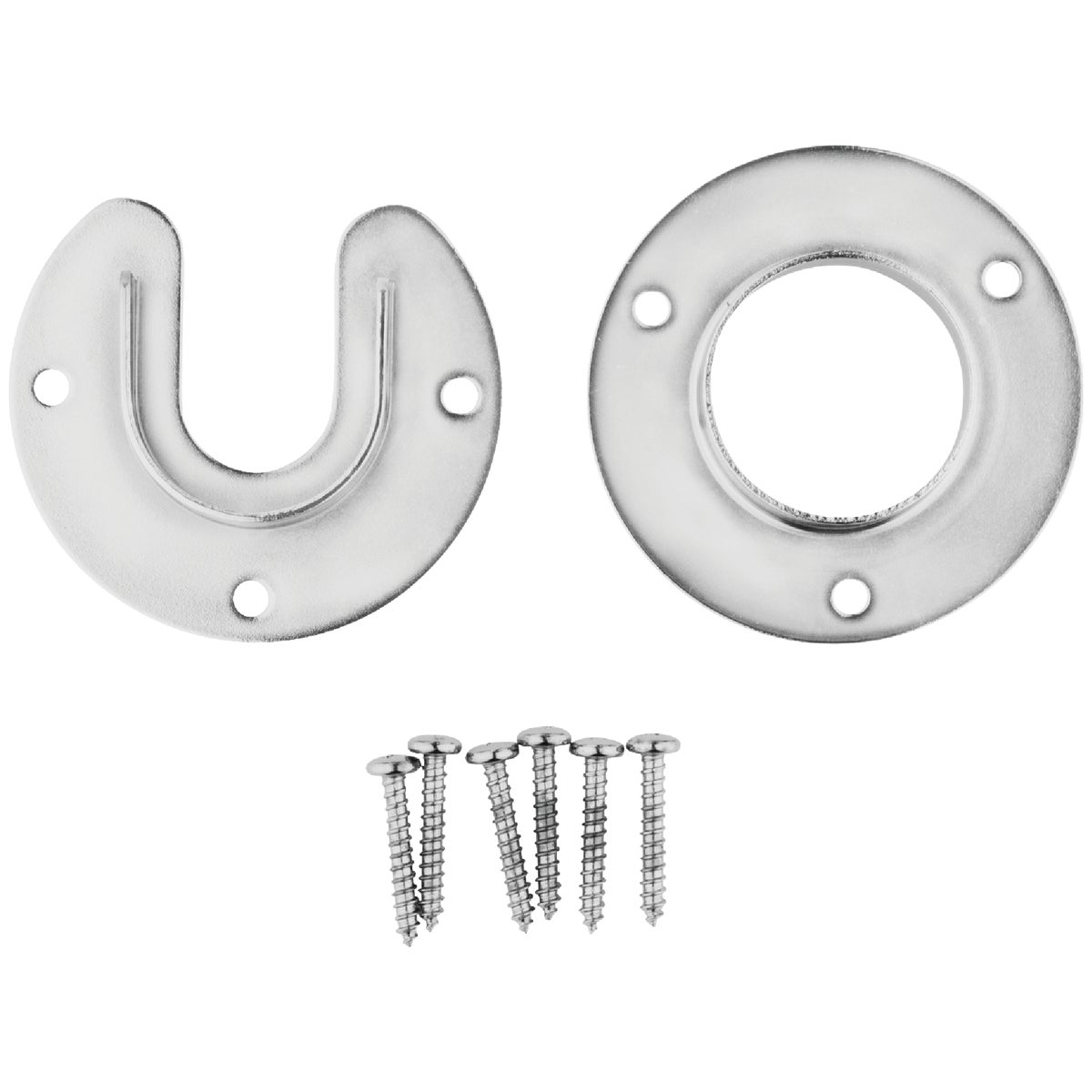 Stanley Home Designs 1-5/16 In. Zinc Closet Rod Socket, Chrome (2-Pack) Image 3