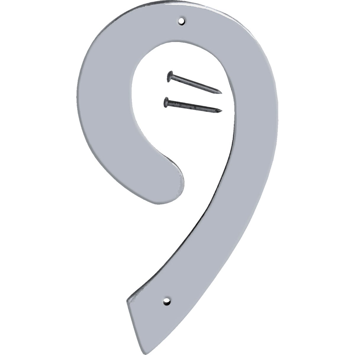 Hy-Ko 4 In. Satin Nickel Number 9 Image 1