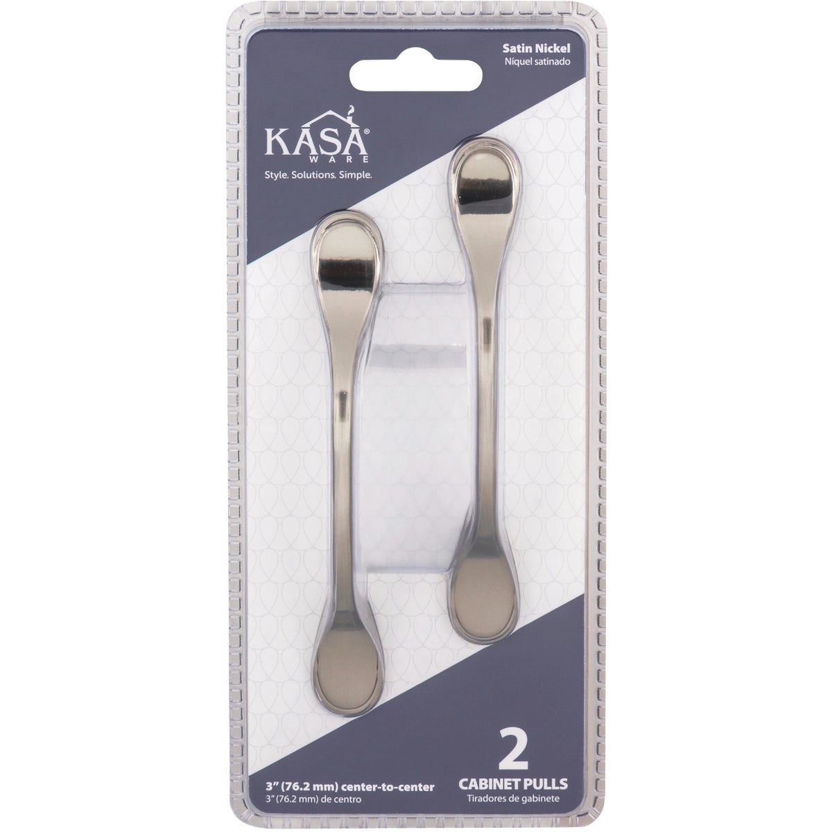 KasaWare 5 In. Satin Nickel Cabinet Pull (2-Pack) Image 2