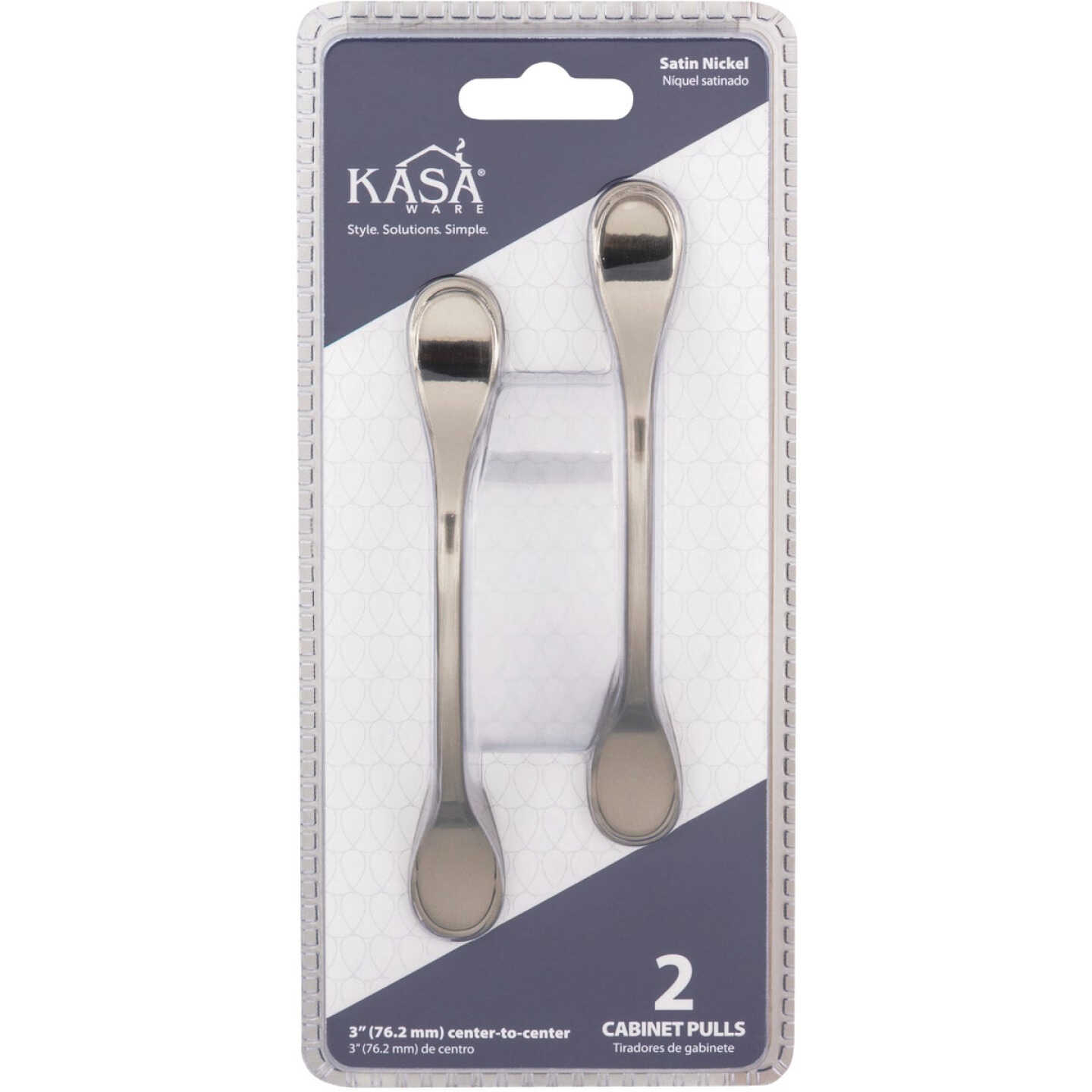 KasaWare 5 In. Satin Nickel Cabinet Pull (2-Pack) Image 2