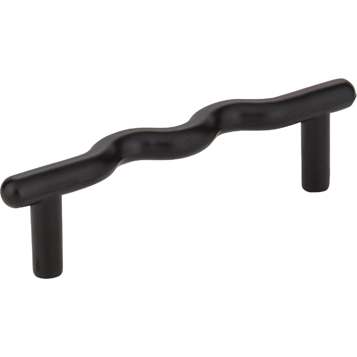 Elements Verona 3-7/8 In. Matte Black Wavy Cabinet Pull