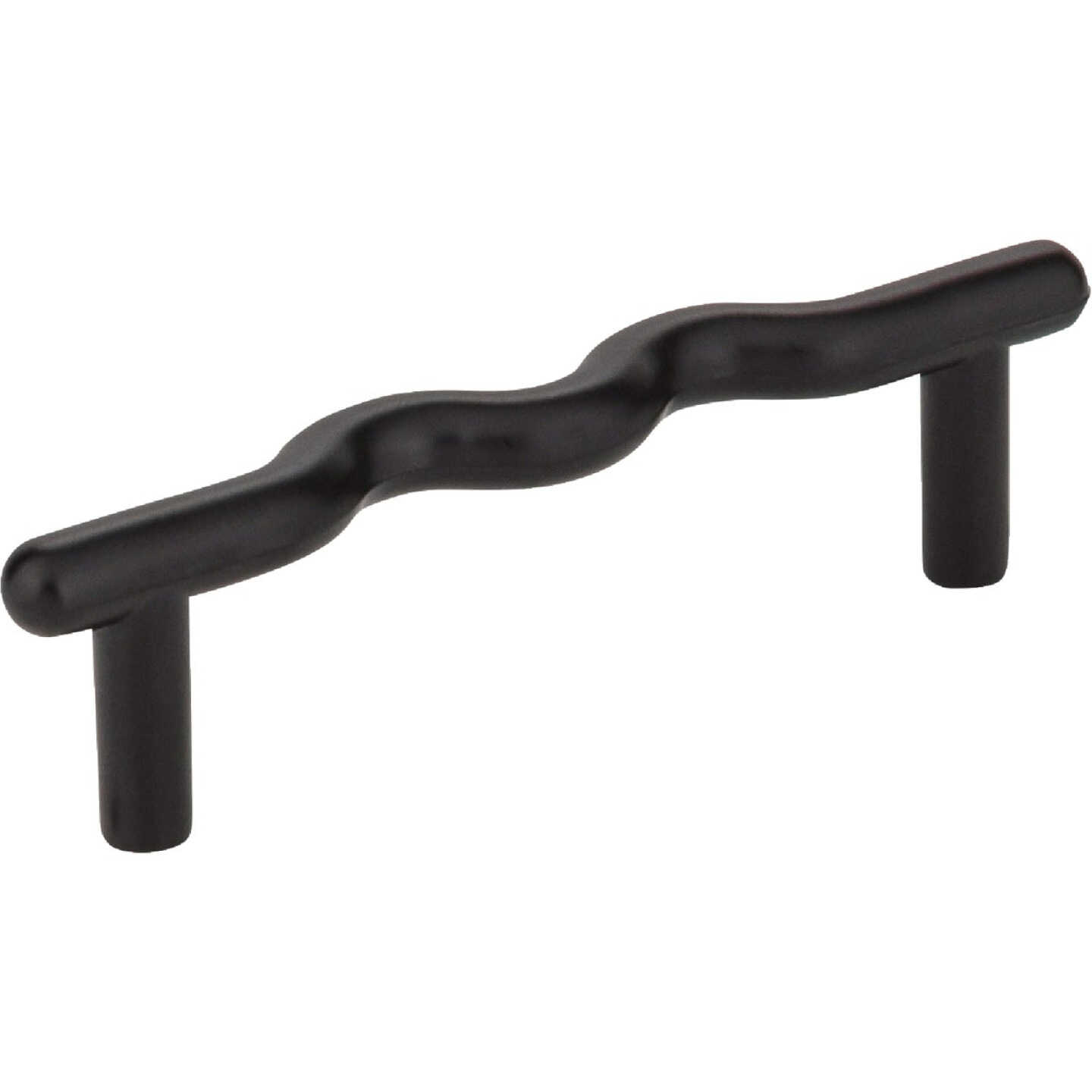 Elements Verona 3-7/8 In. Matte Black Wavy Cabinet Pull Image 1