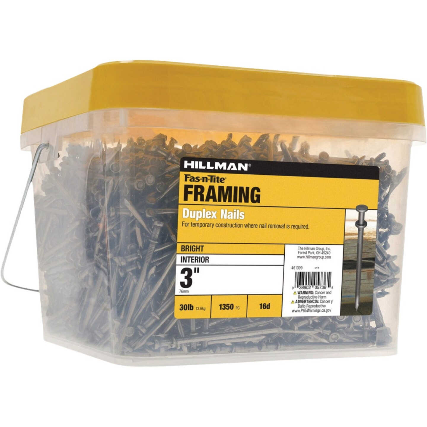 Hillman Fas-n-Tite 3-1/2 In. Bright Duplex Nails (30 Lb.) Image 1