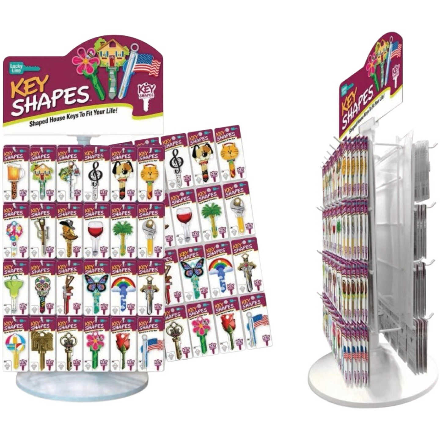 Lucky Line Key Shapes Revolving Counter Display (240-Piece) Image 1