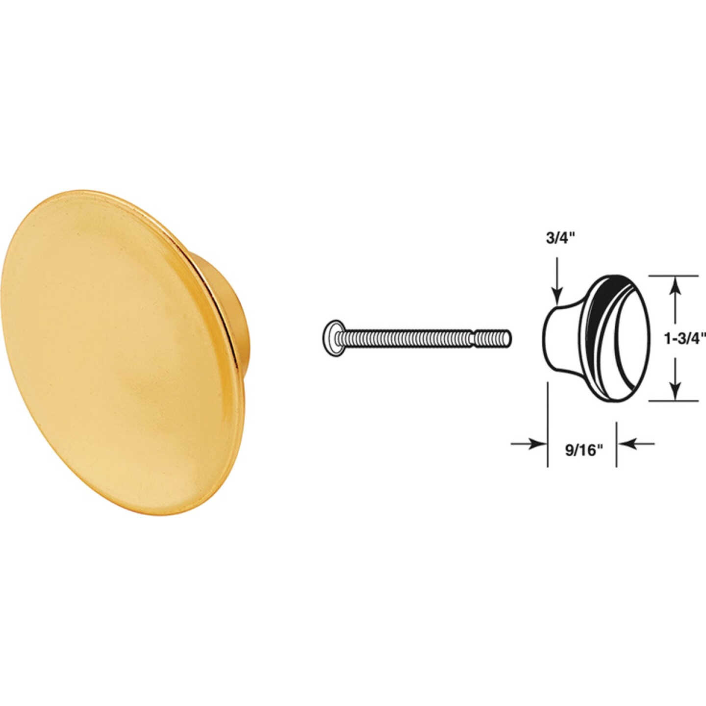 Prime Line Bi-Fold Brass Door Knob Pull (2 Count) Image 1