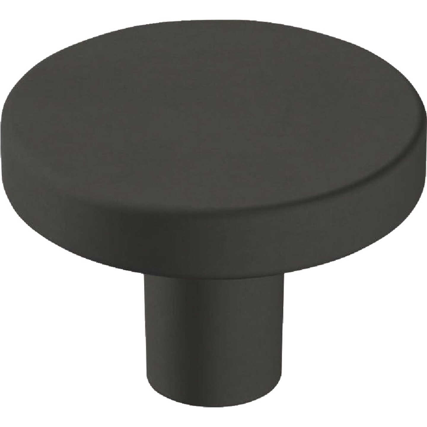 Amerock Versa 1.375 In. Dia. Round Matte Black Cabinet Knob (6-Pack) Image 1