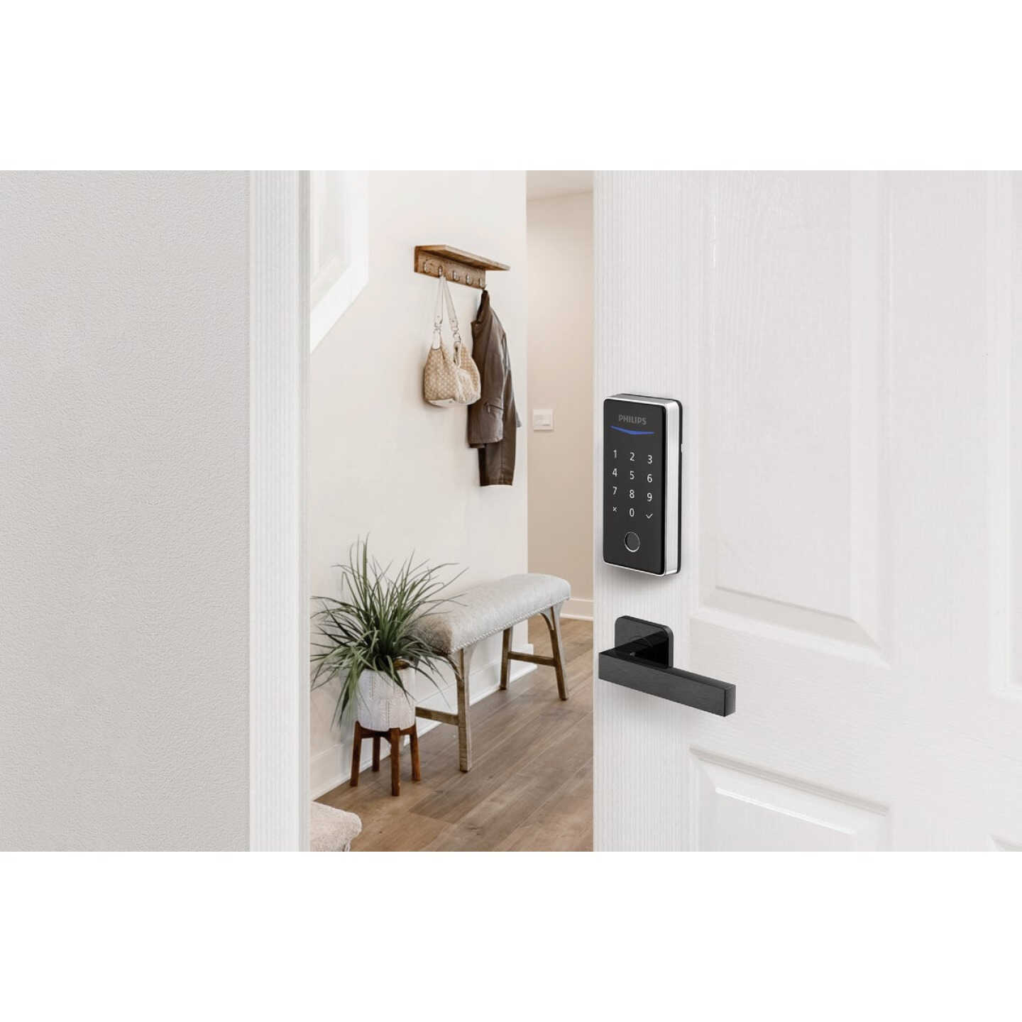 Philips Keyless Smart Lock Electronic Deadbolt, Satin Nickel Image 2