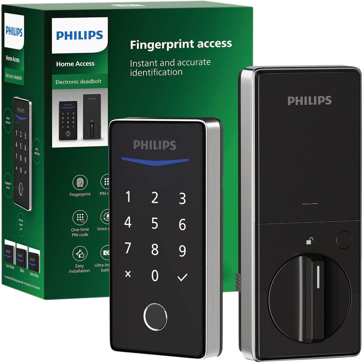 Philips Keyless Smart Lock Electronic Deadbolt, Satin Nickel Image 3